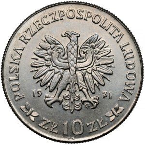 NIKIEL 10 zlotych sample 1971 Silesian Uprising - monument