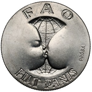 Sample NIKIEL 10 zlotych 1971 FAO Fiat Panis