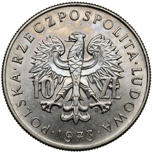 Sample NIKIEL 10 zlotych 1973, 200 years of KEN - dates