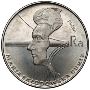 NIKIEL 100 zlotych 1974 Skłodowska-Curie sample - large eagle