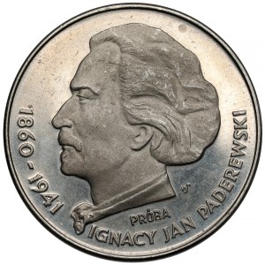 Próba NIKIEL 100 złotych 1975 Paderewski