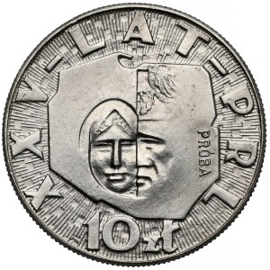 Sample NIKIEL 10 zlotych 1969, XXV years of PRL