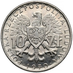 Próba NIKIEL 10 złotych 1970 Byliśmy, Jesteśmy...