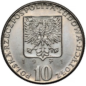 Próba NIKIEL 10 złotych 1971 FAO - Ryba
