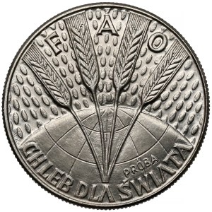 Sample NIKIEL 10 zlotych 1971 FAO - Bread for the World