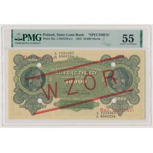 WZÓR 10.000 mkp 1922 - A 1234567 / 8901234