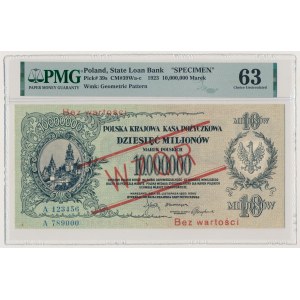 MODEL 10 miliónov mkp 1923 - A 123456 / 789000