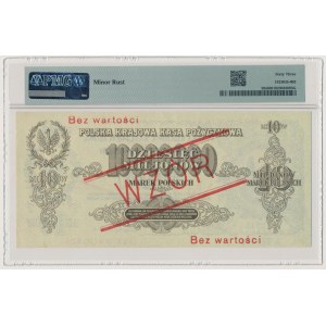 MODEL 10 miliónov mkp 1923 - A 123456 / 789000