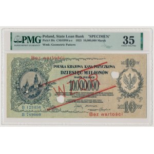 WZÓR 10 mln mkp 1923 - B 123456 / 789000