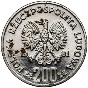 Próba NIKIEL 200 złotych 1981 Władysław I Herman - półpostać