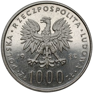 Próba NIKIEL 1.000 złotych 1982 Jan Paweł II - głowa