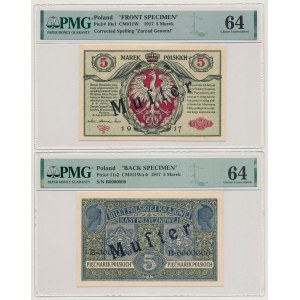 MUSTER Generał 5 mkp 1916 - awers i rewers - KOMPLET