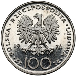Próba NIKIEL 100 złotych 1976 Pułaski - w lewo