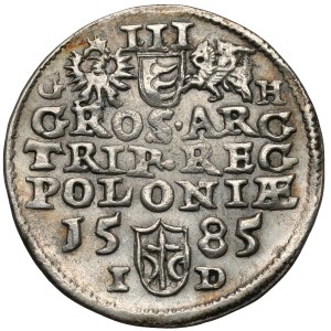 Stefan Batory, Trojak Olkusz 1585 - initials GH