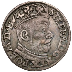 Stefan Batory, Trojak Olkusz 1584 ID - initials GH