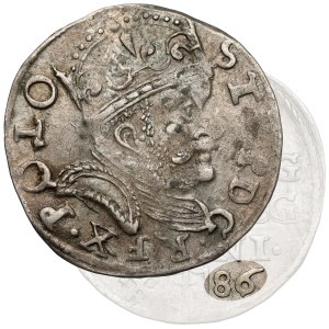 Stefan Batory, Trojak Poznań 1586 - data giusta - raro