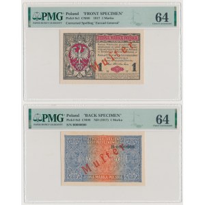 MUSTER General 1 mkp 1916 - obverse and reverse - COMPLETE