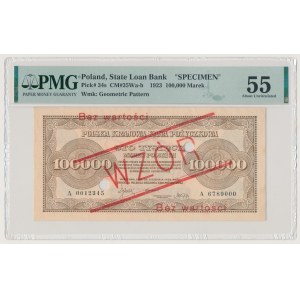 MODEL 100,000 mkp 1923 - A 0012345 / 6789000 - with perforations.