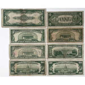 USA, 1 - 50 Dollars, 1923-1963 - set (8pcs)
