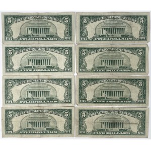 USA, 5 dollari, 1963 - set (8 pezzi)
