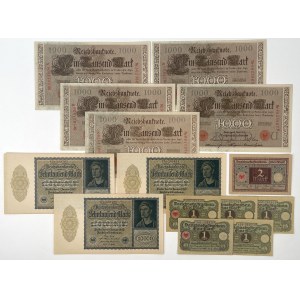 Germany, 1 - 10,000 Mark 1910-1922 - set (13pcs)