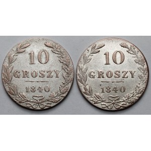 10 groszy 1840 MW - zestaw (2szt)