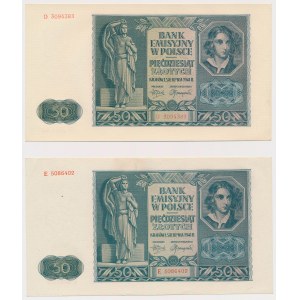 50 PLN 1941 - D, E - Satz (2 St.)