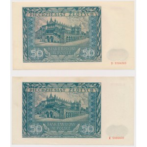 50 PLN 1941 - D, E - Satz (2 St.)