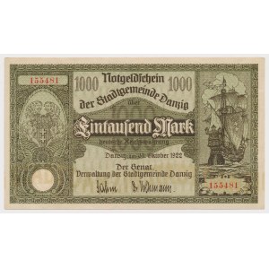 Gdansk, 1,000 marks 1922