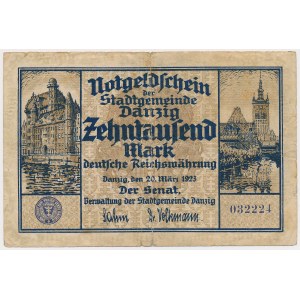 Gdansk, 10,000 marks 1923