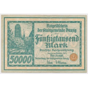 Danzig, 50.000 Mark 1923 - 5-stellig