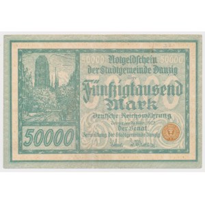 Gdansk, 50,000 marks 1923 - 5-digit