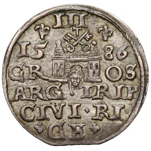 Stefan Batory, Trojak Riga 1586