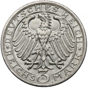 Weimar, 3 mark 1928-A - Naumburg