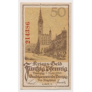 Danzig, 50 fenig 1918