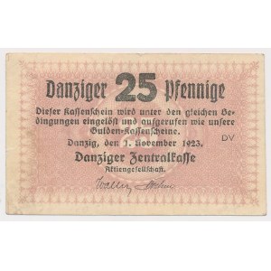 Gdansk, 25 fenig 1923 - november - RARE