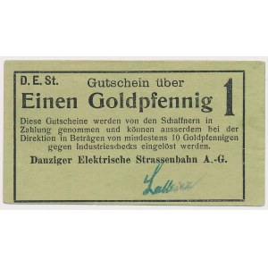 Danzig, Danziger Elektrische Strassenbahn, 1 Goldpfennig
