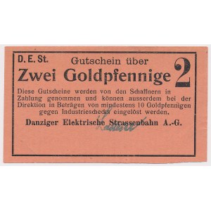 Danzig, Danziger Elektrische Strassenbahn, 2 Goldpfennige