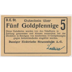 Gdańsk, Danziger Elektrische Strassenbahn, 5 Goldpfennige