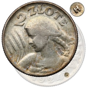 Woman and ears 2 zlote 1924 - letter H