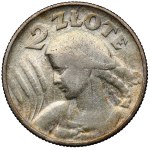 Woman and ears 2 zlote 1924 - letter H