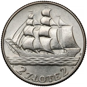 Sailing ship 2 zlote 1936