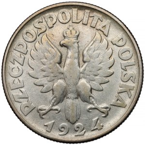Woman and ears 2 zlote 1924 Philadelphia - REPLACEMENT