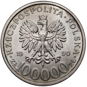100.000 złotych 1990 Solidarność - odmiana B