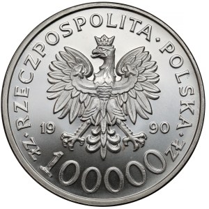 100.000 złotych 1990 Solidarność - odmiana A