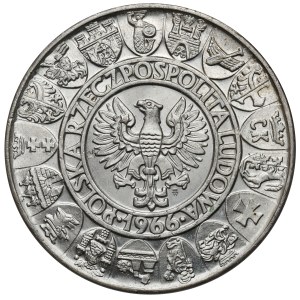 Sample SILVER 100 zlotych 1966 Mieszko and Dabrowka - half figures