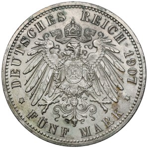 Lübeck, 5 marks 1907-A - rare