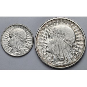 Head of a Woman 2 and 10 zlotys 1932 - set (2pcs)