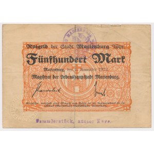Malbork (Marienburg Wpr.), 500 marks 1922