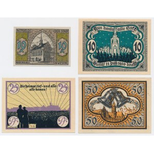 Malbork (Marienburg Wpr.), 2x 10, 25 et 50 fenig 1920 - set (4pcs)